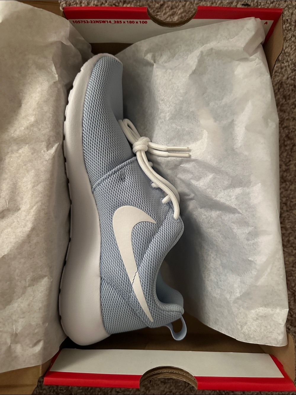 Nike Roshe One’s Women's Blue Sneakers with White Swoosh